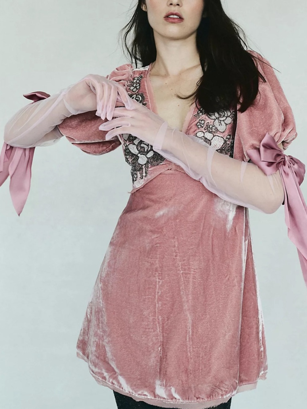 New Free People Suki Velvet Mini Dress Size 6